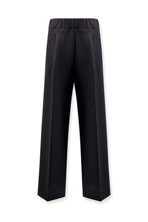 Wide-leg trousers in black wool twill SEMI COUTURE | Y5WI36Y690
